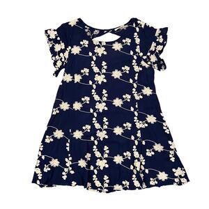 Altar'd State Navy W/Ivory Embroidered Boho Festival Dress - SIZE S